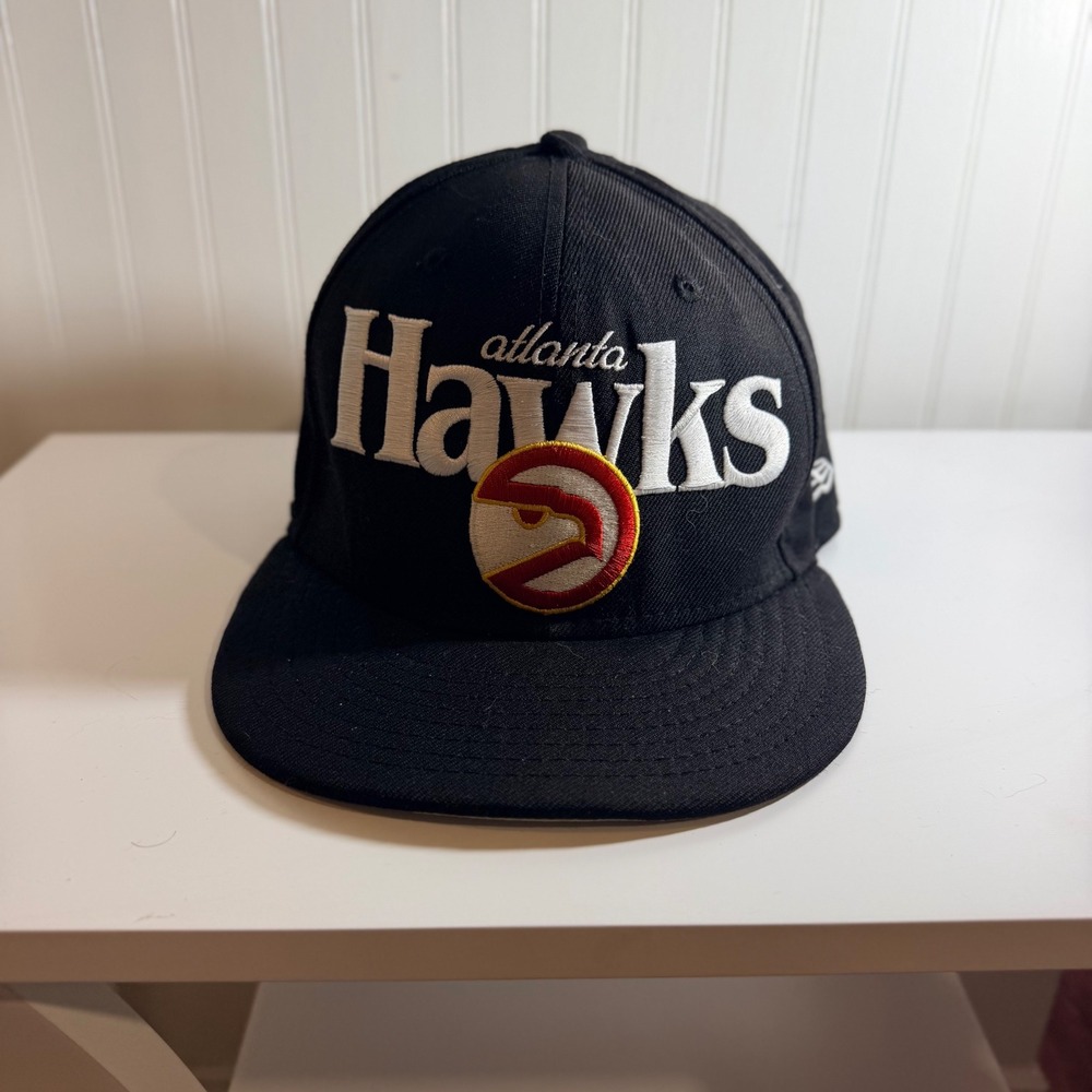 Rare Atlanta Hawks New Era 59FIFTY Hat Size 7 5/8 NBA Hardwood Classics Fitted